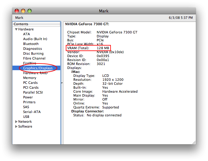 video ram for mac